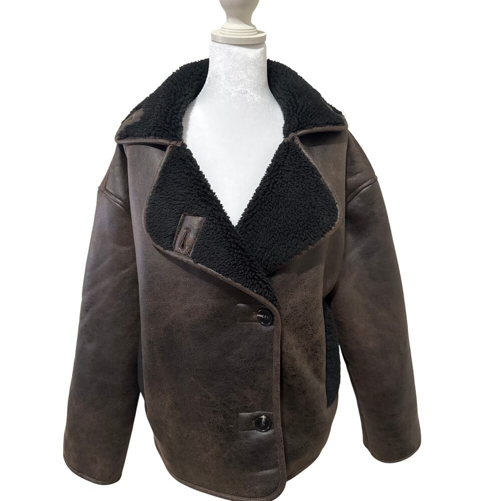 Princess Polly oversized aviator jacket women’s size 2